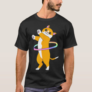 Cute Dancer Hula Hooper Cat Hula Ring T Shirt