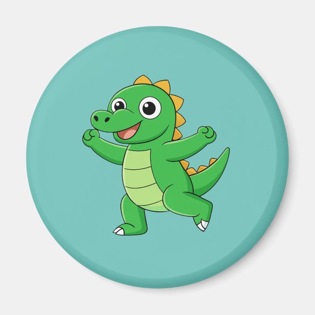Cute Dancing Alligator Magnet (Framsidan)