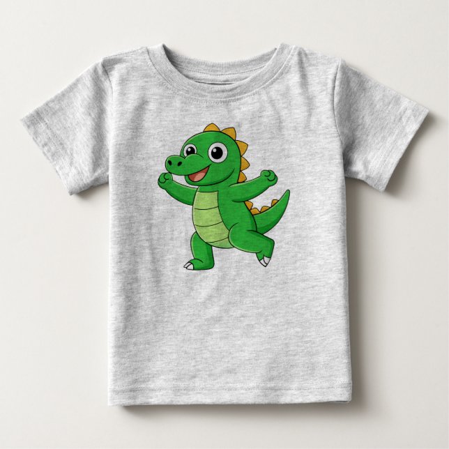 Cute Dancing Alligator T Shirt (Framsida)