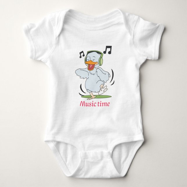 Cute Dancing Anka Baby Bodydress - Music Time Desi T Shirt (Framsida)