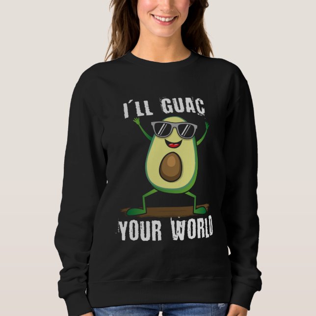 Cute dancing avocado  guac your world  vegan t shirt (Framsida)
