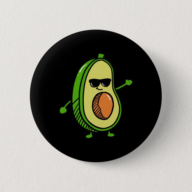 Cute Dancing Avocado - Guacamole Avocado Graphics Knapp (Framsida)