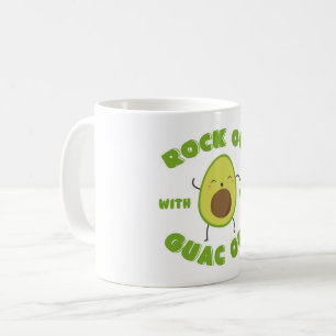 Cute Dancing Avocado "Sten ut med din Guac out" Kaffemugg
