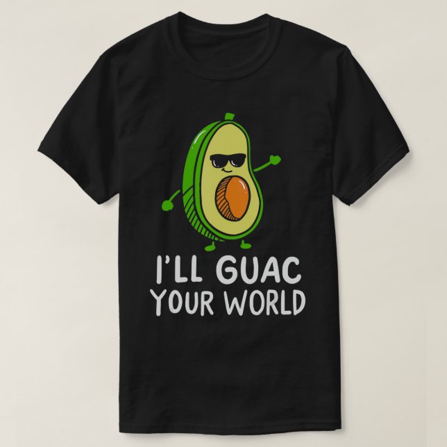 Cute Dancing Avocado Vegan Food Graphic Guac T Shirt (Design framsida)