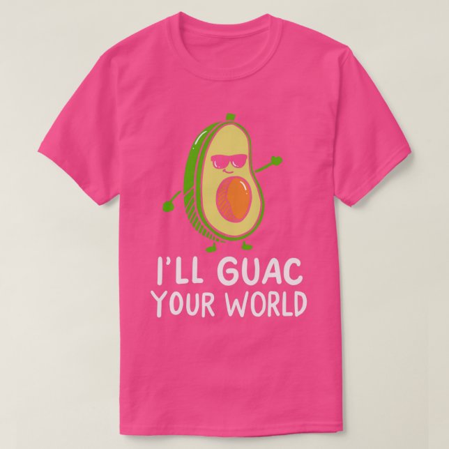 Cute Dancing Avocado Vegan Food Graphic Guac T Shirt (Design framsida)