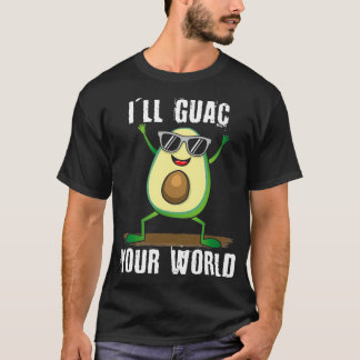 Cute Dancing Avocado Vegan Food Graphic Guac T Shirt