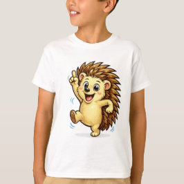 Cute Dancing Hedgehog Cartoon | Funny Woodland Ani T Shirt