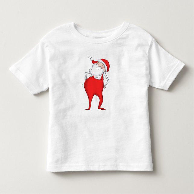 Cute Dancing Jultomten jul Småbarn T-shirt (Framsida)