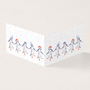 Cute Dancing Penguins jul Kort