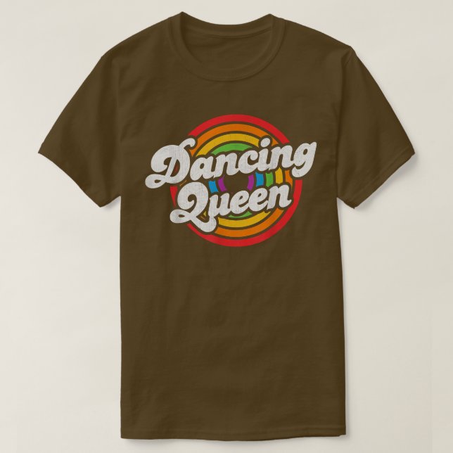 Cute Dancing Queen Roller Disco Outfit 70s Costume T Shirt (Design framsida)