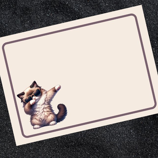 Cute Dancing Ragdoll Cat Post-it Block (Skapare uppladdad)