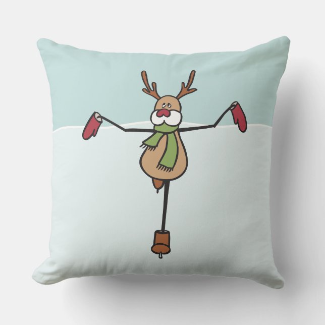 Cute Dancing Reindeer Dekorativ kudde (Framsida)