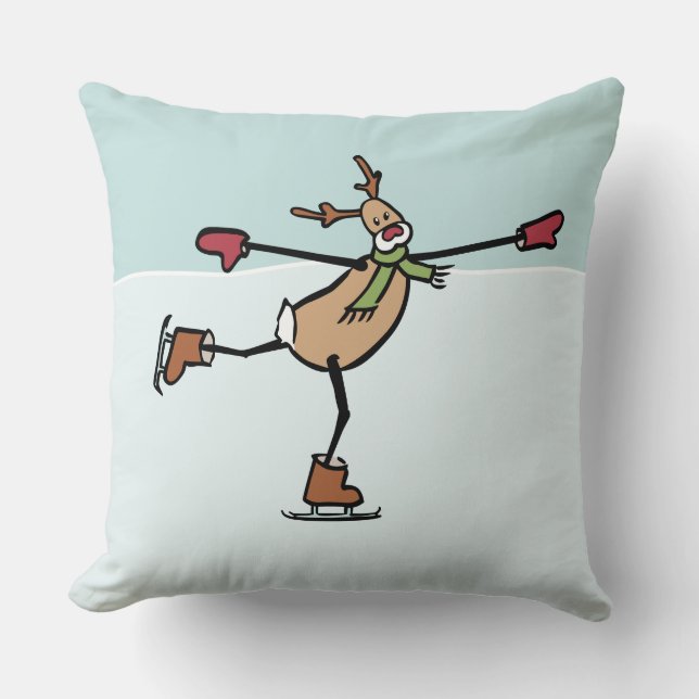 Cute Dancing Reindeer Dekorativ kudde (Framsida)