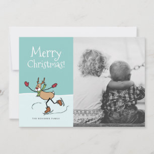 Cute Dancing Reindeer - jul Julkort