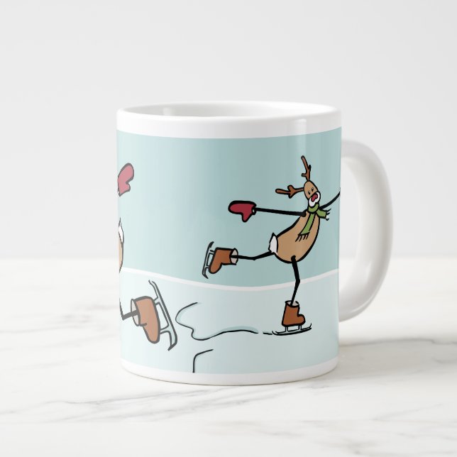Cute Dancing Reindeer - jul Jumbo Mugg (Framsida höger)