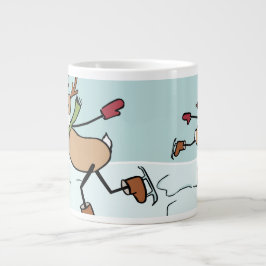 Cute Dancing Reindeer - jul Jumbo Mugg