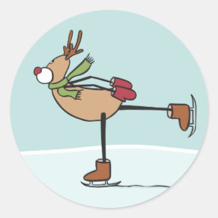Cute Dancing Reindeer - jul Runt Klistermärke