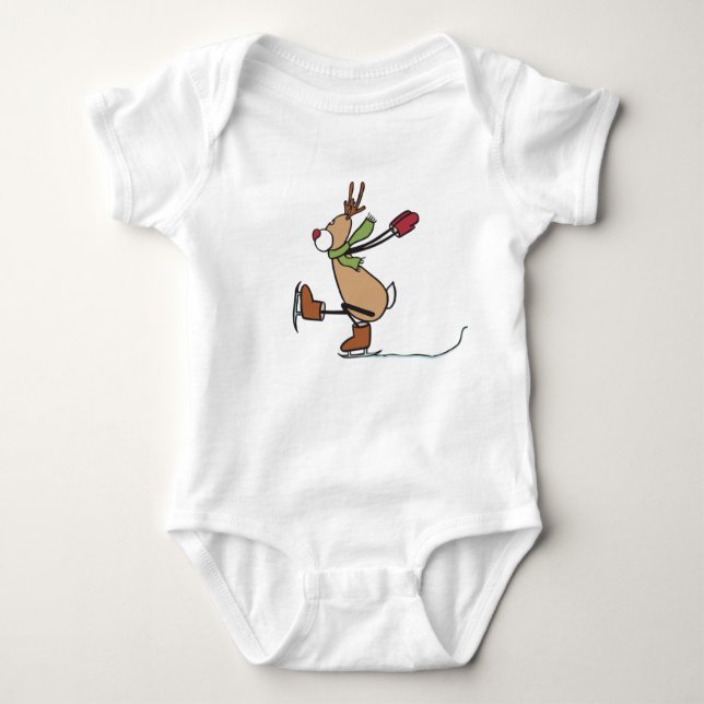 Cute Dancing Reindeer - jul Tee Shirt (Framsida)