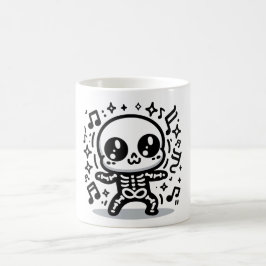 Cute Dancing Skeleton Halloween Mugg Kawaii Spooky