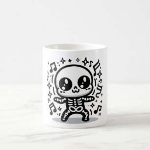 Cute Dancing Skeleton Halloween Mugg Kawaii Spooky