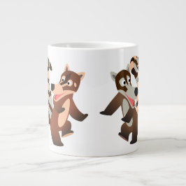 Cute Dancing Tecknad Coatimundis Jumbo Mugg