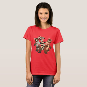 Cute Dancing Tecknad Coatimundis Women T-Shirt