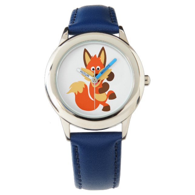 Cute Dancing Tecknad Fox Watch Armbandsur (Framsida)