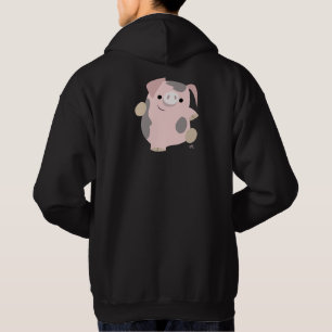 Cute Dancing Tecknad Gris Hoodie