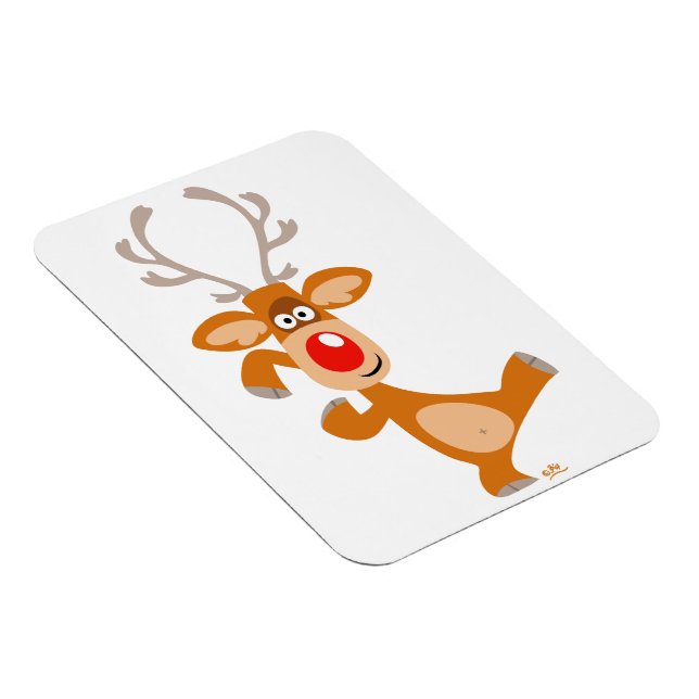 Cute Dancing Tecknad Reindeer Flexible Magnet (Högersidan)