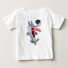 Cute Dancing Tecknad Varg Baby T-Shirt