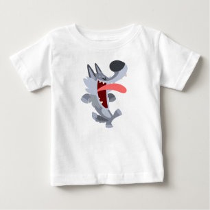 Cute Dancing Tecknad Varg Baby T-Shirt