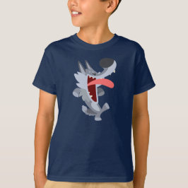 Cute Dancing Tecknad Varg Children T-Shirt