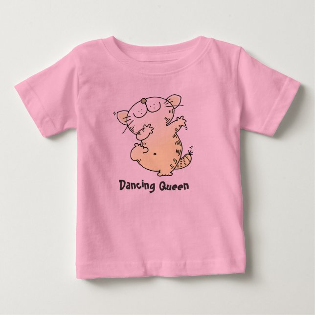 Cute Dancing TShirt | Cute Kitten Kärlek Dancing T Tröja (Framsida)