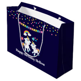 Cute Dancing Unicorns Magic Rainbow Birthday