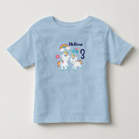 Cute Dancing Unicorns Magic Rainbow Birthday