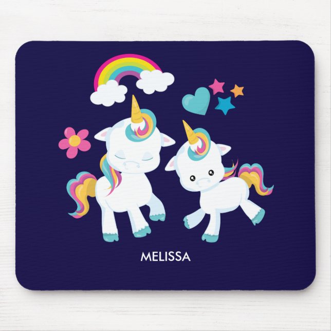 Cute Dancing Unicorns Magic Rainbow & Stars Musmatta (Framsidan)