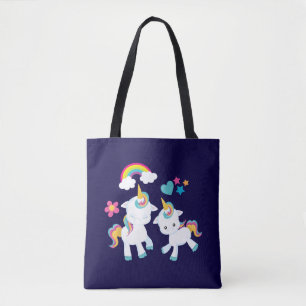 Cute Dancing Unicorns Magic Rainbow & Stars Tygkasse