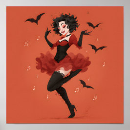 Cute Dancing Vampire Poster