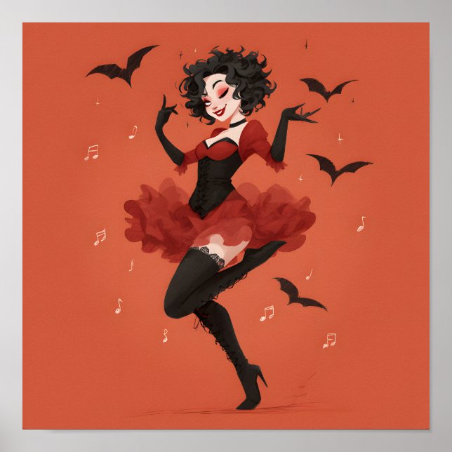 Cute Dancing Vampire Poster (Framsidan)