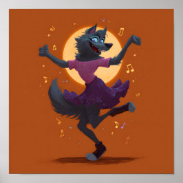 Cute Dancing Werevarg Poster