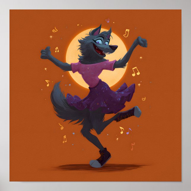 Cute Dancing Werevarg Poster (Framsidan)