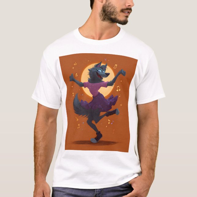 Cute Dancing Werevarg T Shirt (Framsida)