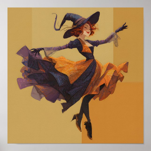 Cute Dancing Witch Poster (Framsidan)