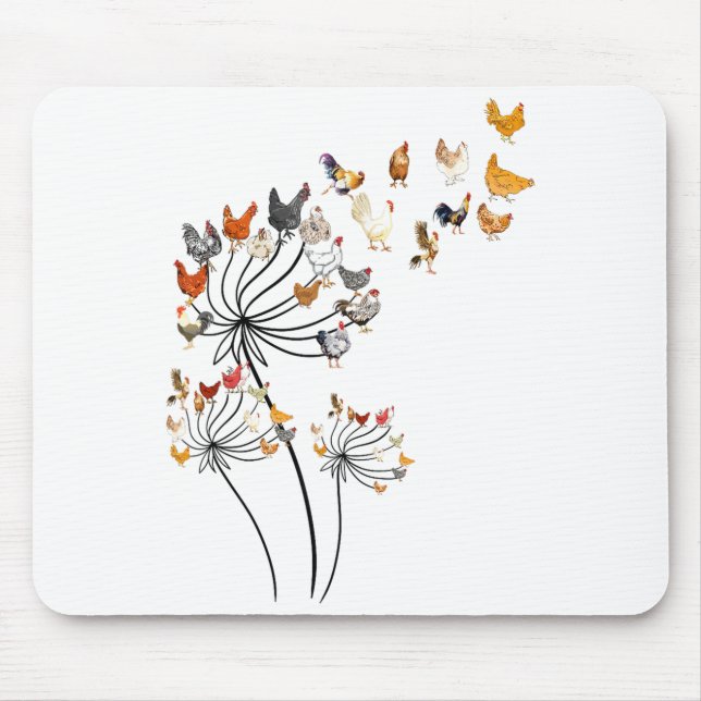 Cute Dandelion Chickens Lover Shirts For Women Gir Musmatta (Framsidan)