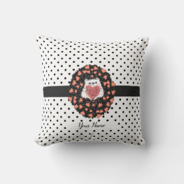 Cute Dandelion Hedgehog Polka dots Heart Kudde