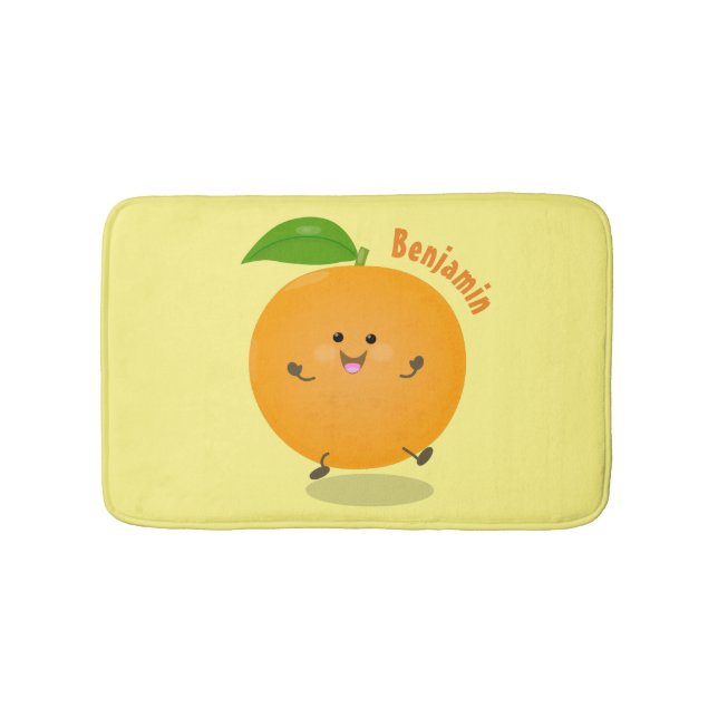 Cute dans orange citrus badrumsmatta (Framsidan)