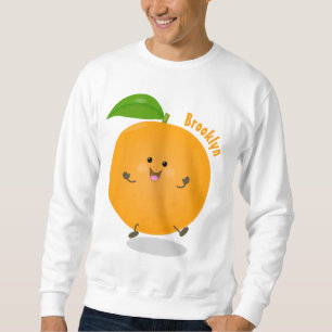 Cute dans orange citrus lång ärmad tröja