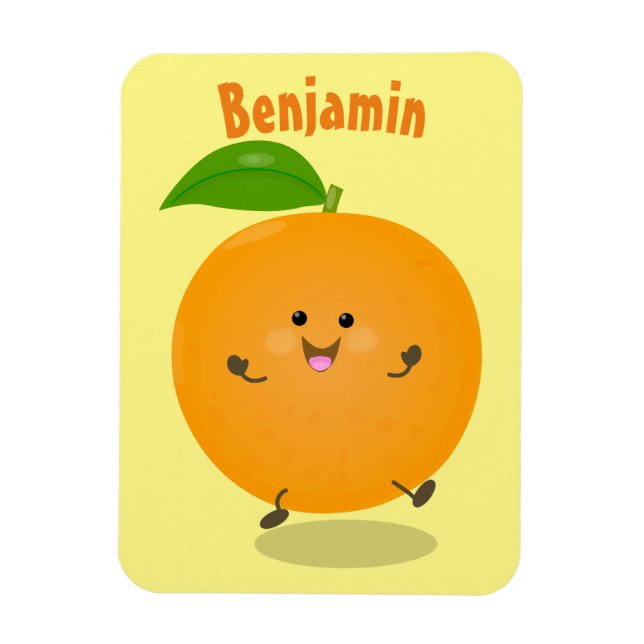 Cute dans orange citrus magnet (Vertikal)