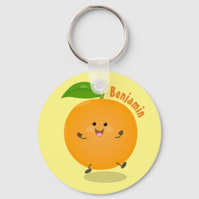 Cute dans orange citrus nyckelring (Framsida)