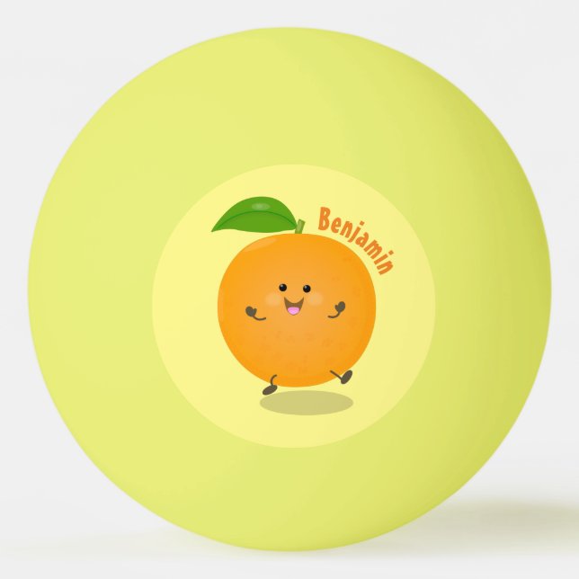 Cute dans orange citrus pingisboll (Framsidan)